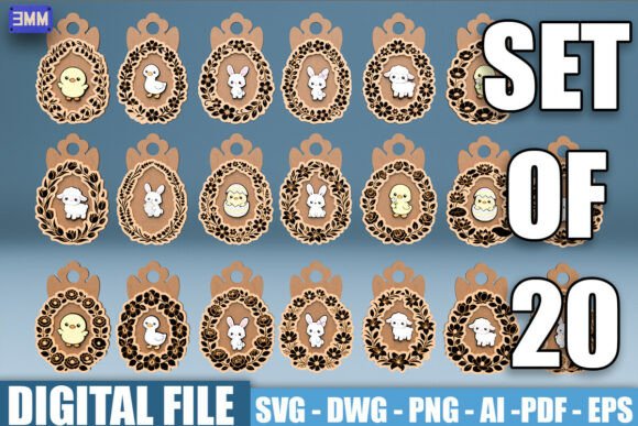 Easter Egg Tag SVG Bundle