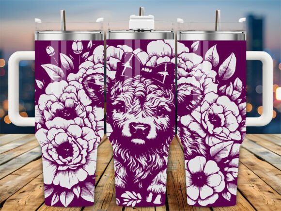 Floral Cow Bow Wrap