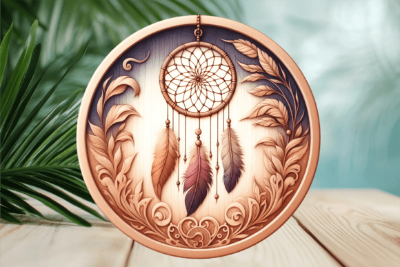 Floral Dreamcatcher Father Door Sign