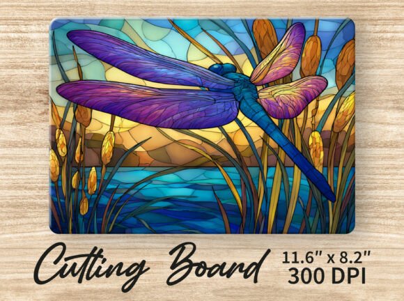 Floral Glass Cutting Board Colorful