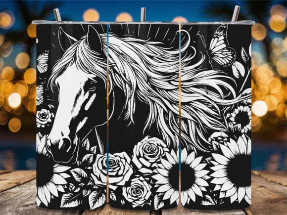 Floral Horse Butterfly