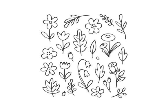 Hand-drawn Floral Elements